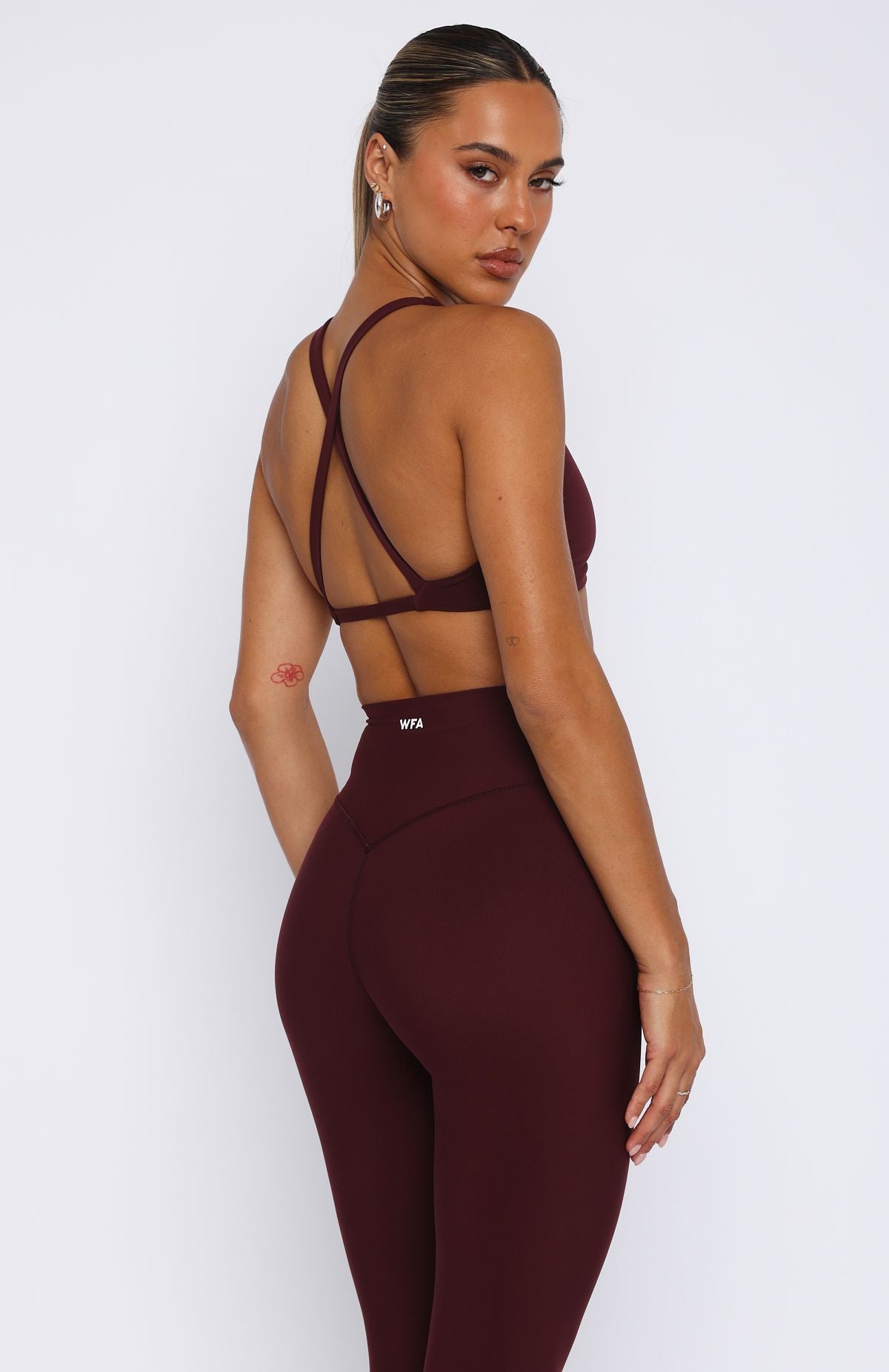 White Fox High Definition Sports Bra Merlot