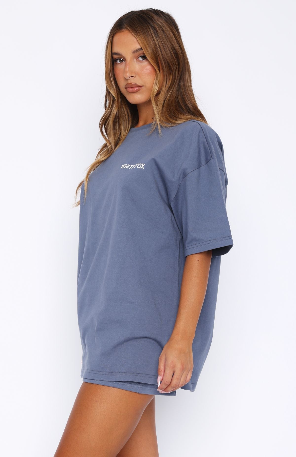 White Fox Core Classic Oversized Tee Ocean