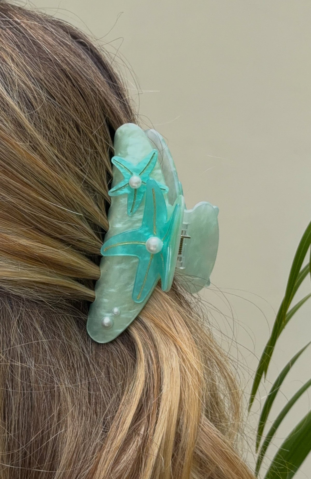 White Fox Egon Hair Clip Aqua