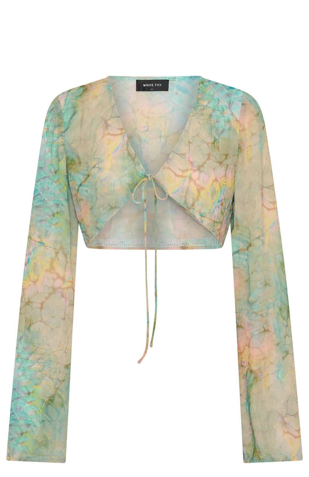 White Fox Riviera Long Sleeve Top Seaside Mottle
