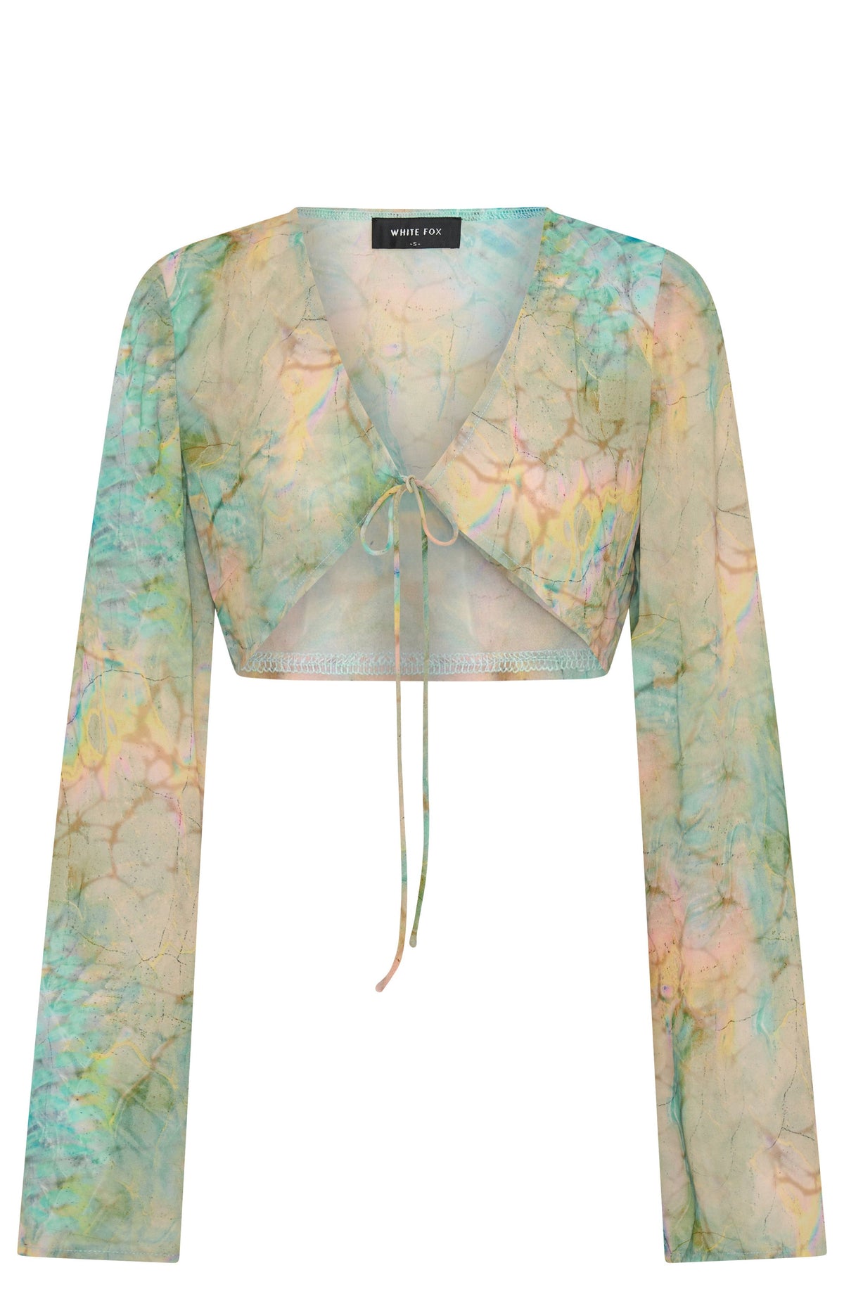 White Fox Riviera Long Sleeve Top Seaside Mottle