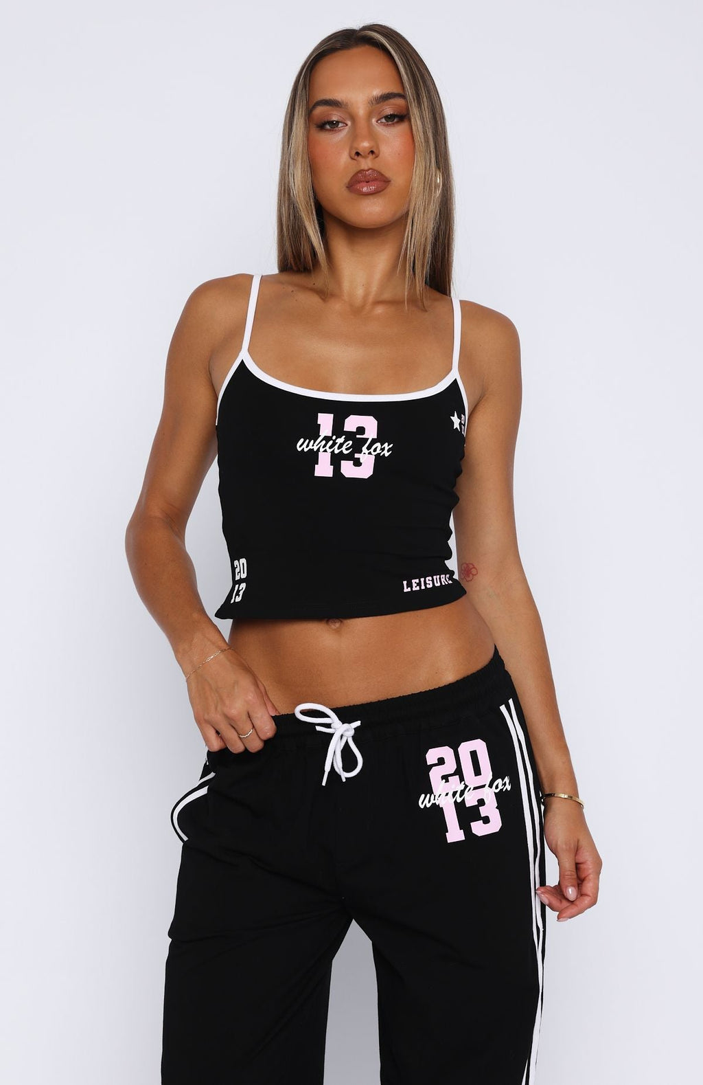White Fox All Star Season Singlet Black