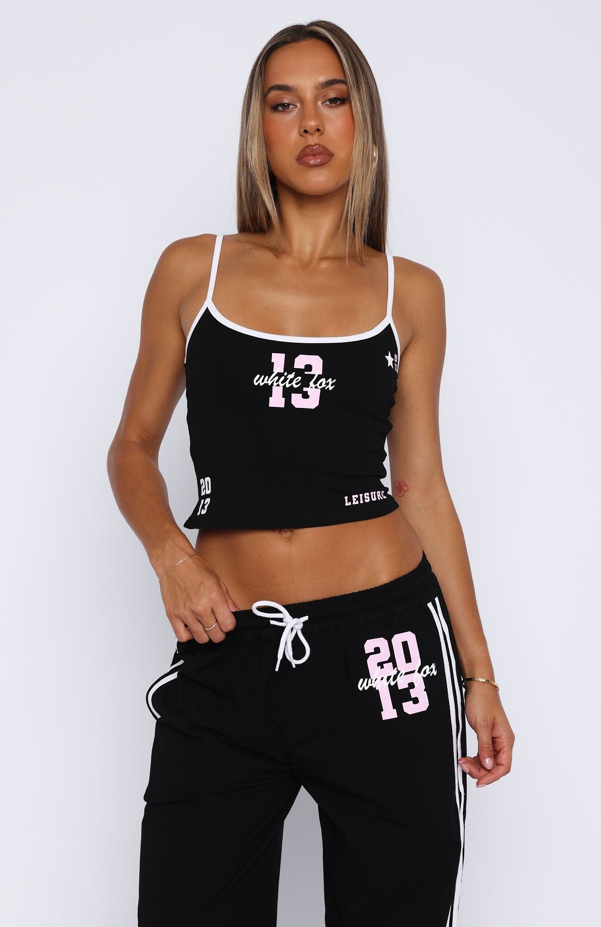 White Fox All Star Season Singlet Black