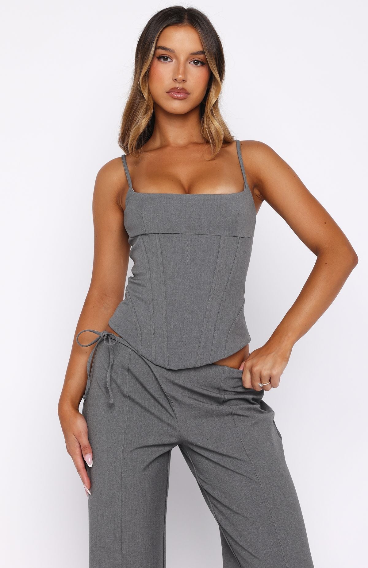White Fox Heartfelt Moments Bustier Grey