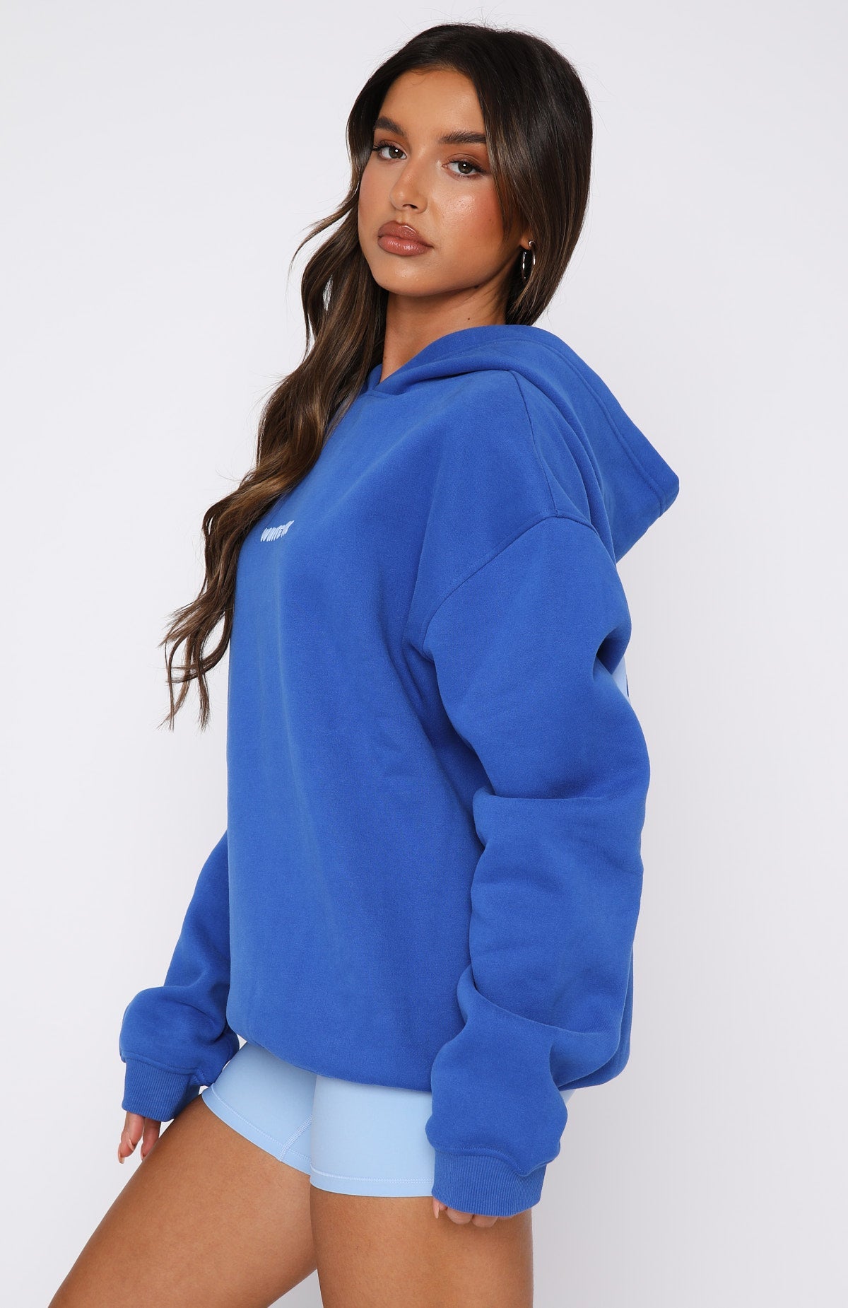 White Fox Leisure Series Oversized Hoodie Cobalt