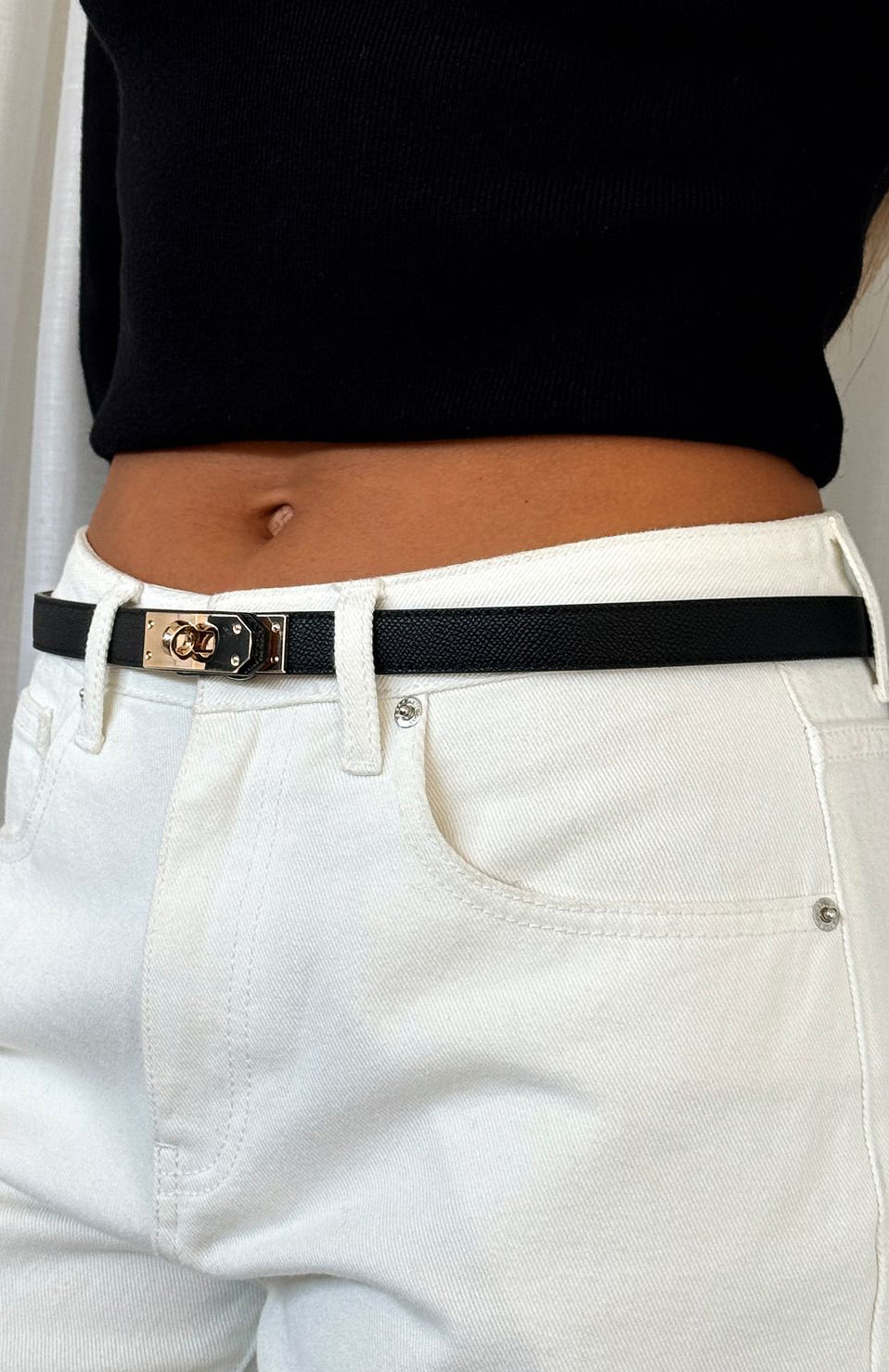 White Fox Zuri Belt Black
