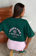 White Fox Outfit Of The Day Oversized Tee Forest Green