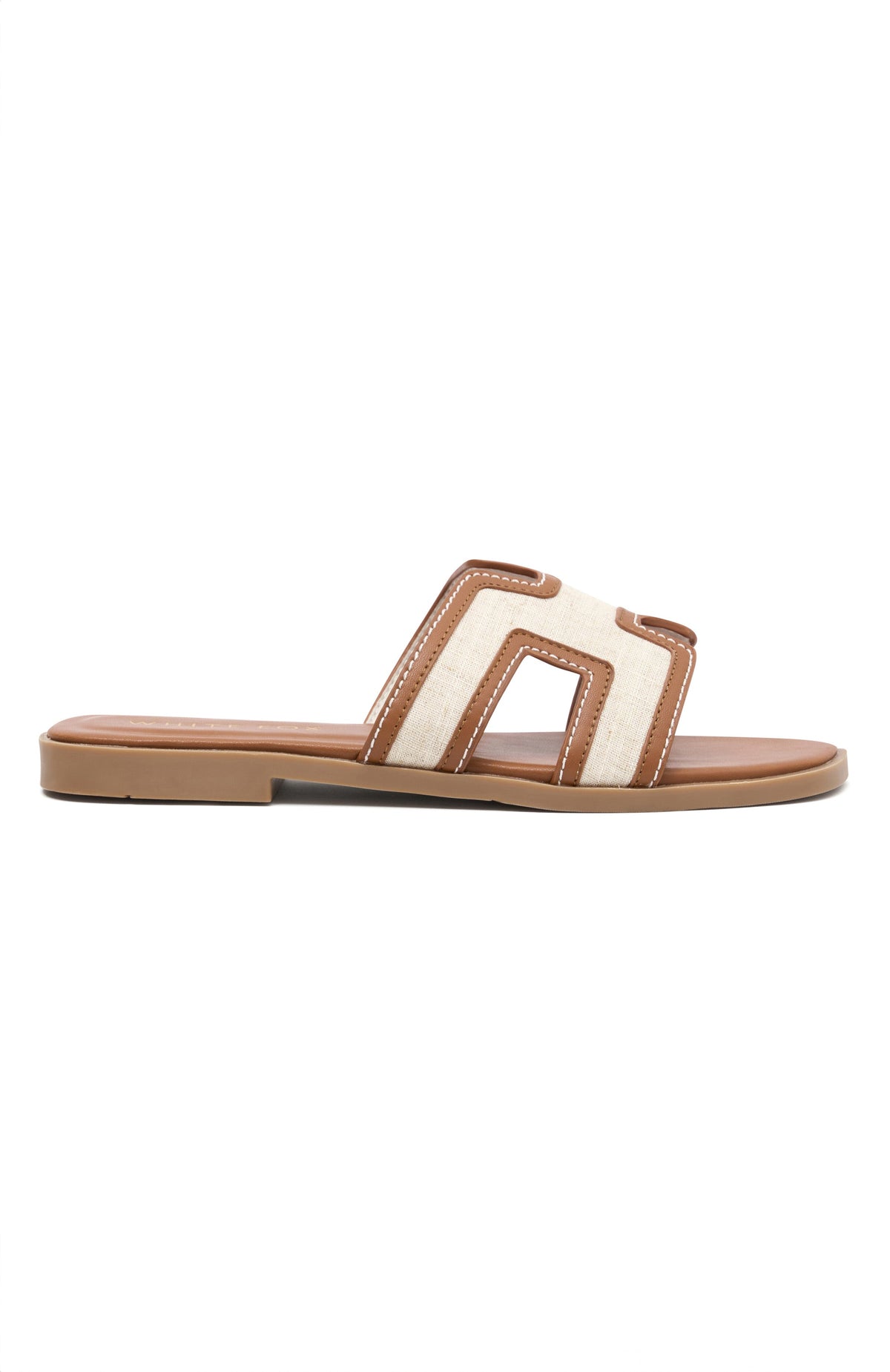 White Fox Sophia Canvas Sandals Tan/Natural