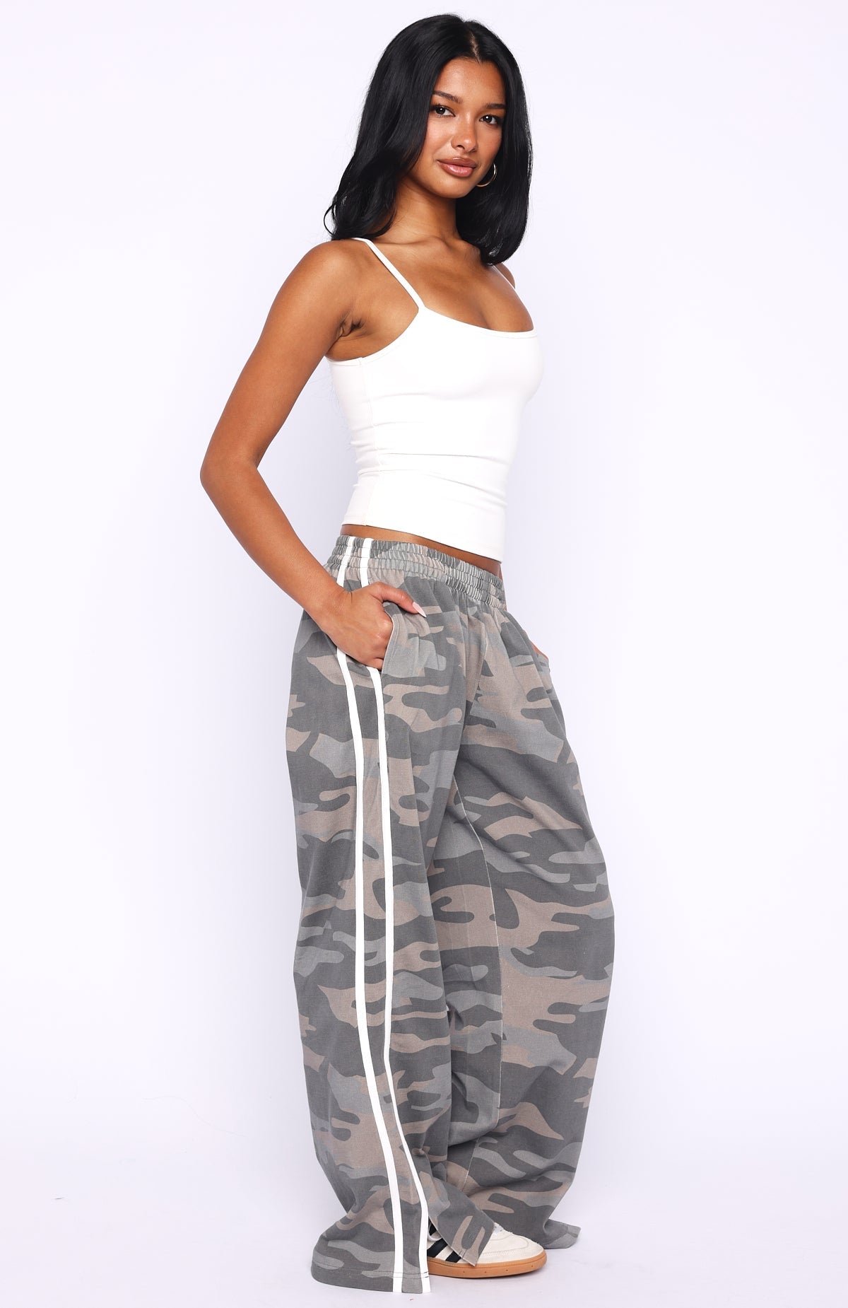 White Fox Make Me Promises Pants Camo Print