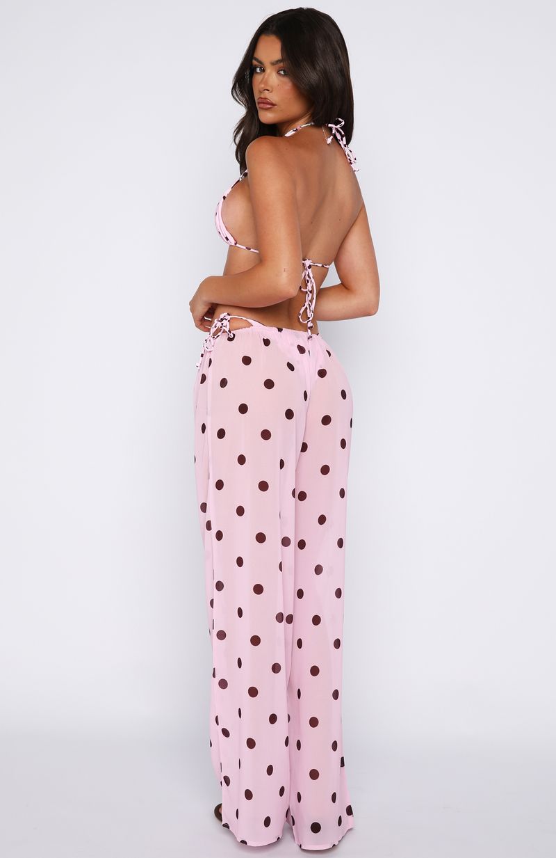 White Fox Croatian Coast Pants Pink Polka Dot