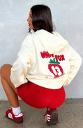 White Fox Best Of My Life Oversized Hoodie Cream