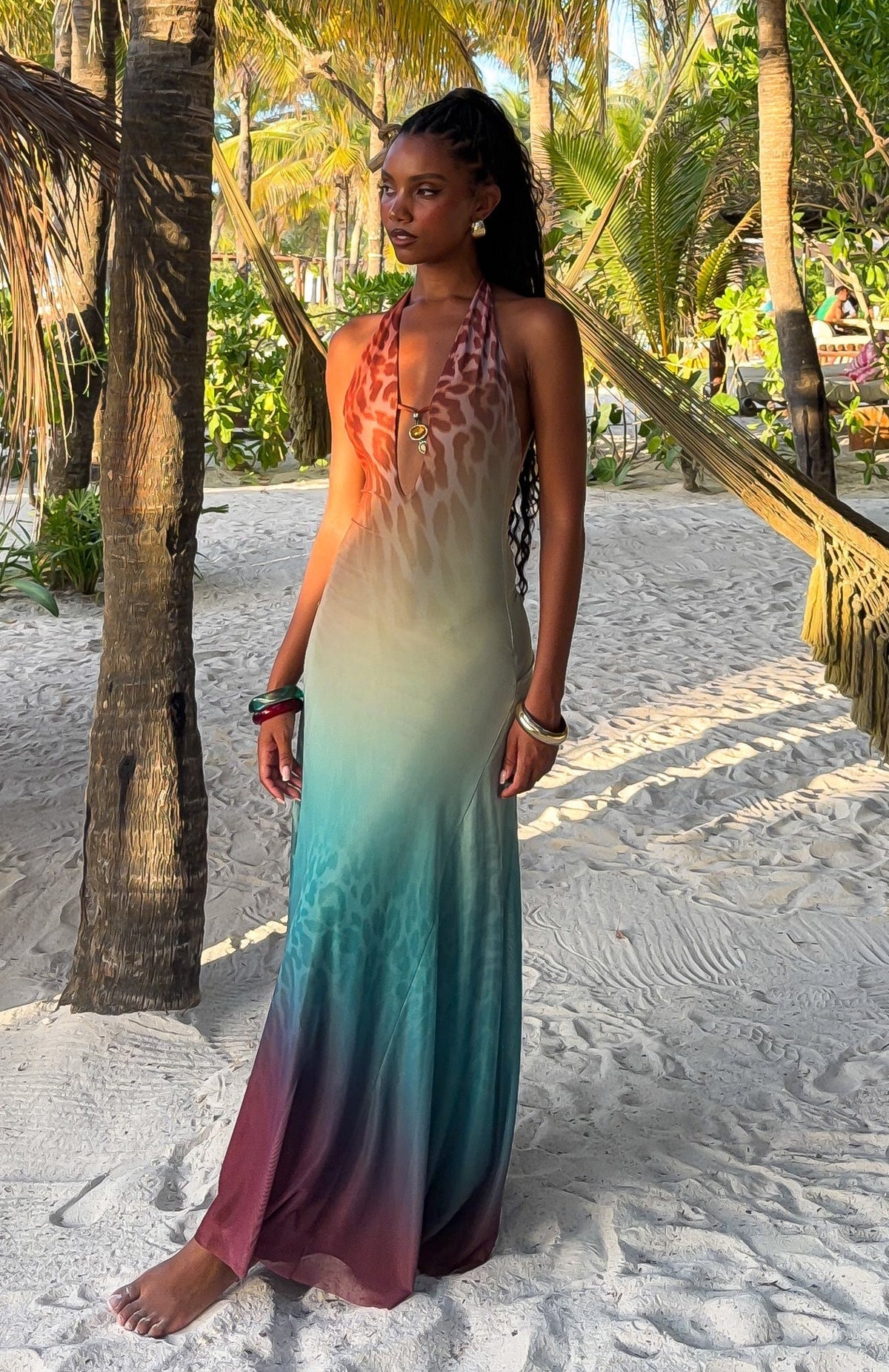 White Fox The Flirt Maxi Dress Opal Halo