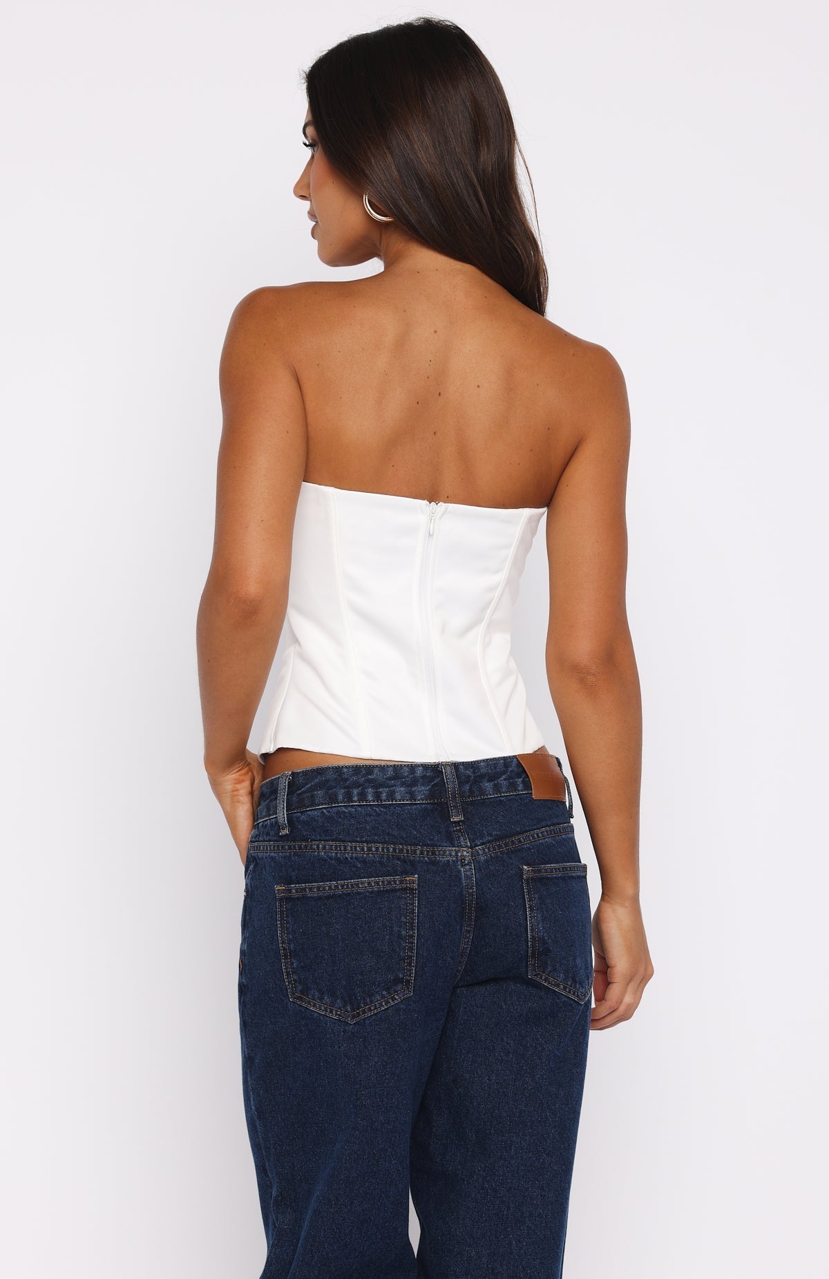 White Fox Admired By All Strapless Bustier White