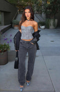 White Fox Fashion Society Mid Rise Straight Leg Jeans Acid Black