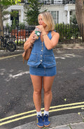 White Fox Holla At Me Mini Skirt Admiral Blue