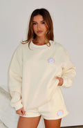 White Fox Keep Blooming Lounge Shorts Lemon