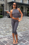 White Fox Dress For Success Capri Pants Grey