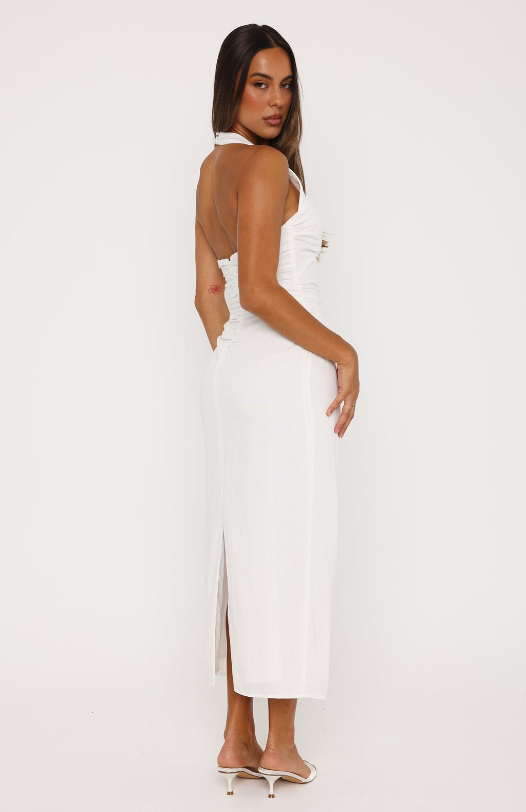 White Fox Sweet Glow Midi Dress White