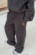 White Fox Studio 17 Willa Wide Leg Sweatpants Charcoal