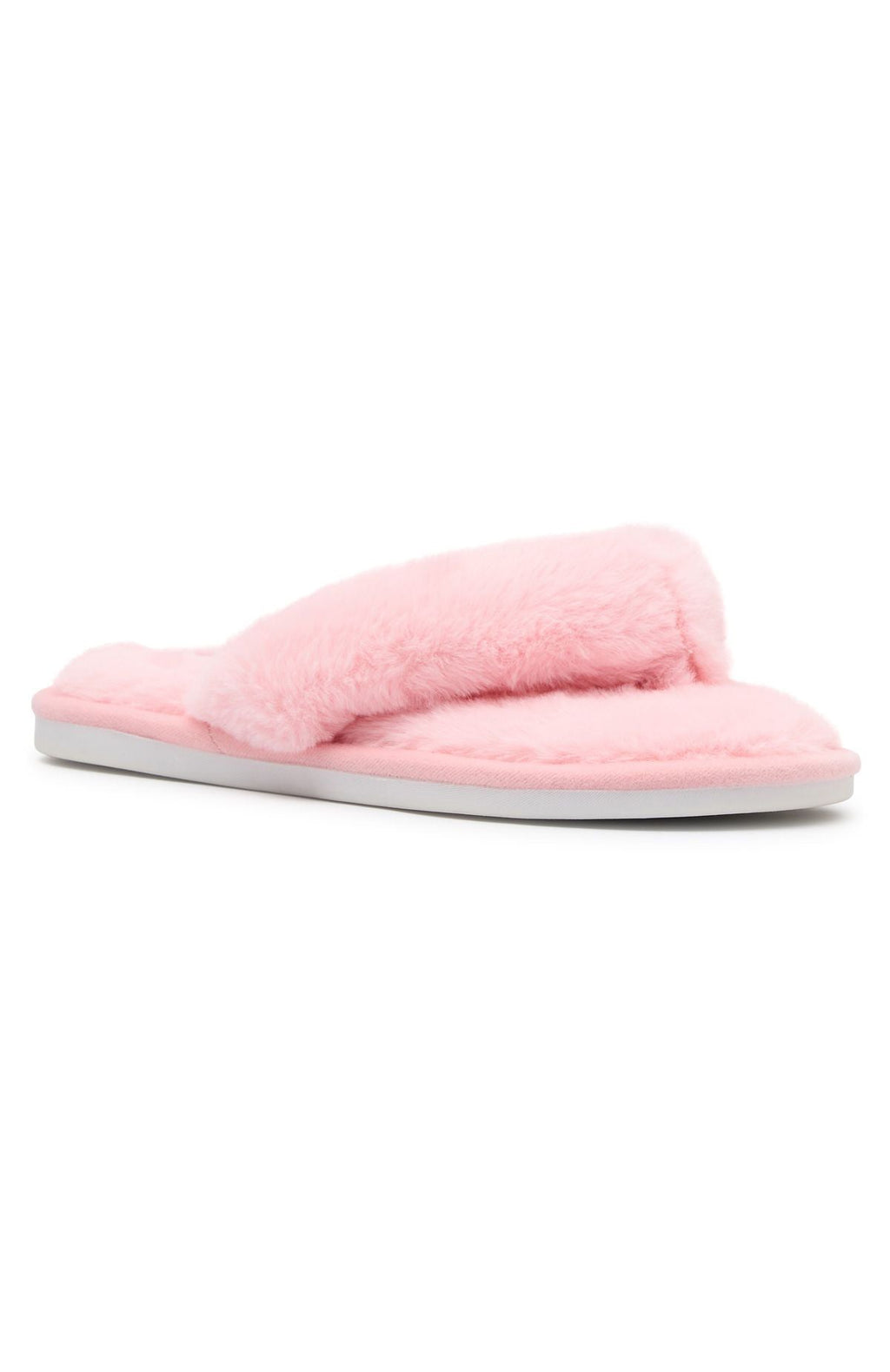 White Fox Sunnie Slippers Baby Pink