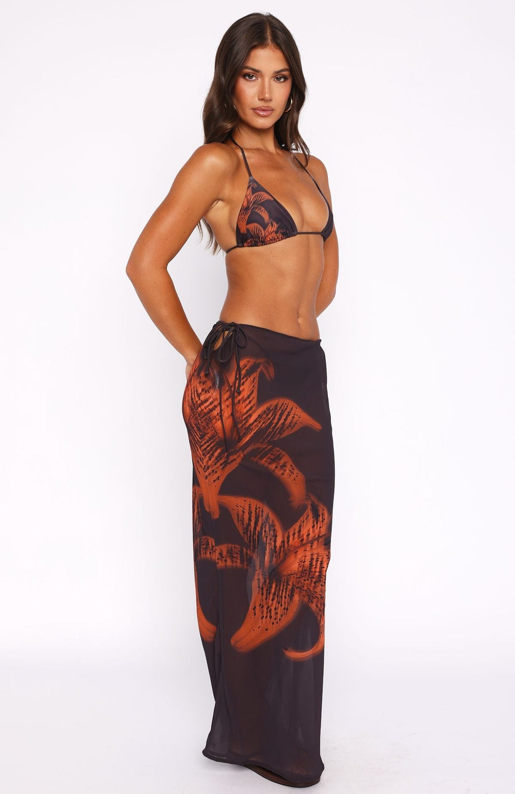 White Fox Luminous Maxi Skirt Chai Lily