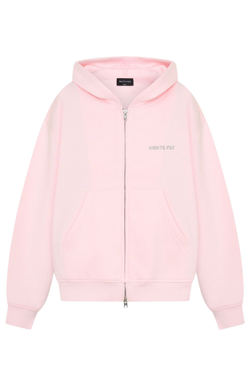 White Fox Test Drive Boxy Zip Front Hoodie Icy Pink