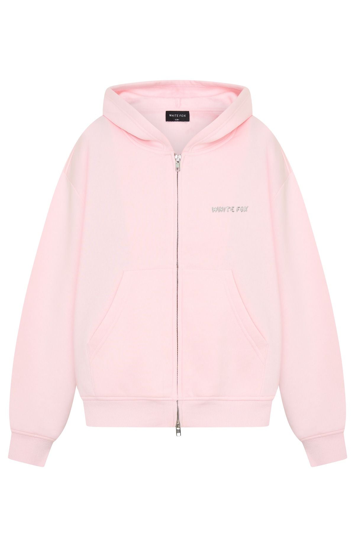 White Fox Test Drive Boxy Zip Front Hoodie Icy Pink