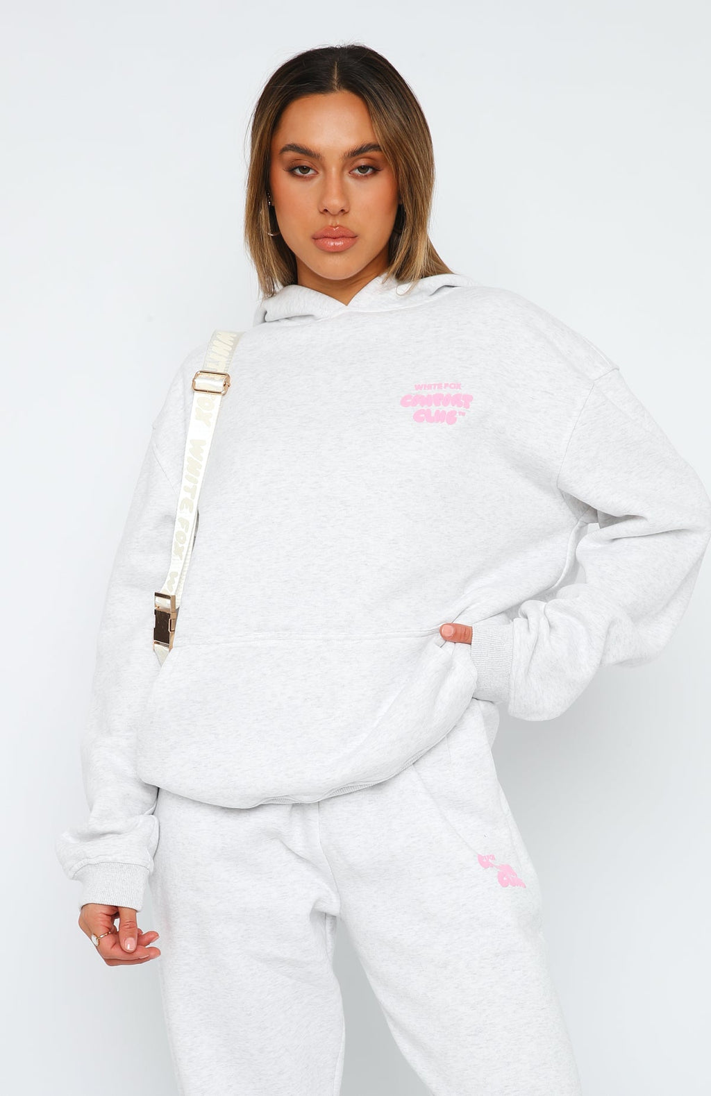 White Fox Comfort Club Oversized Hoodie Mist