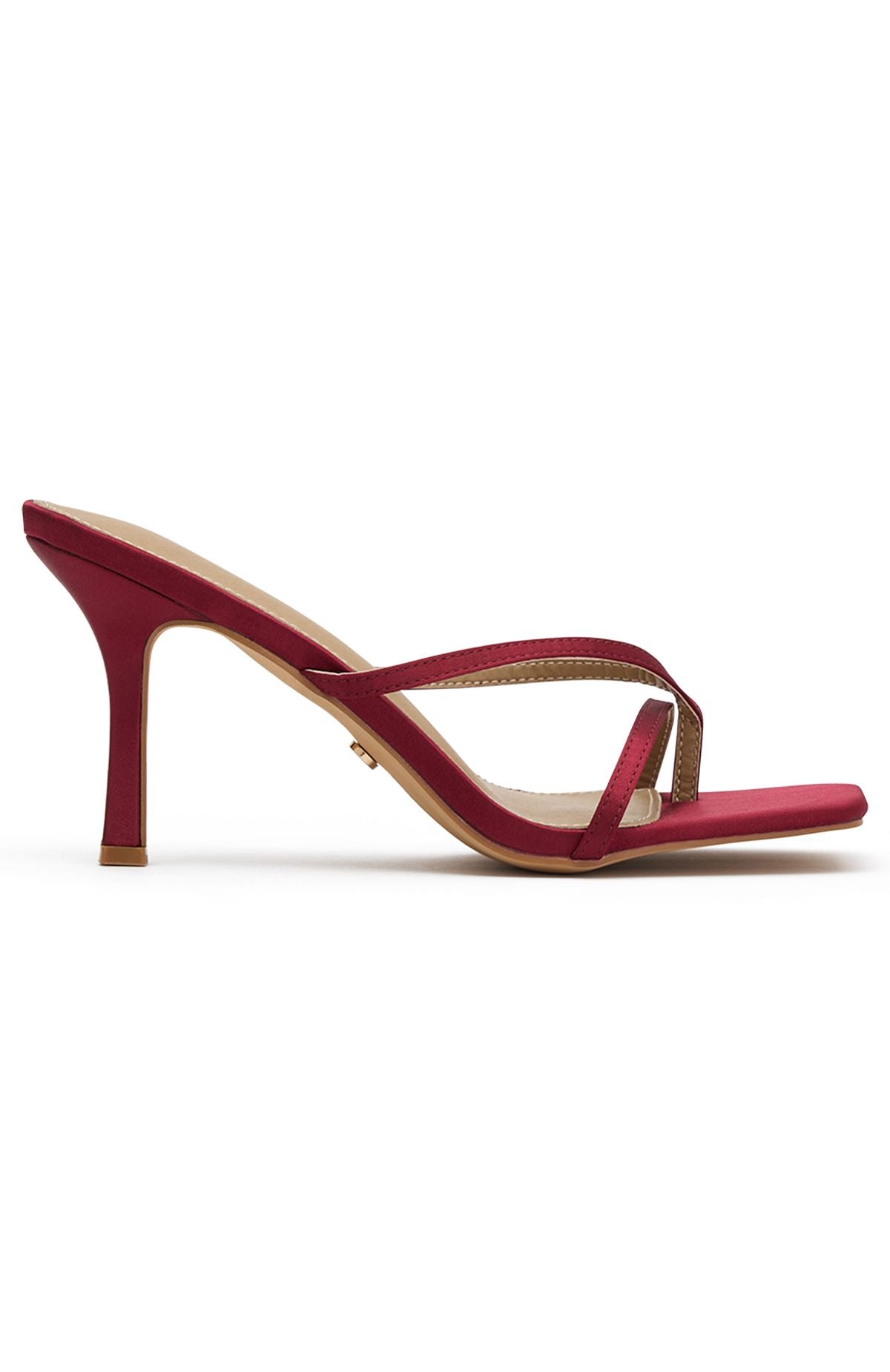 White Fox Julietta Heels Burgundy Satin