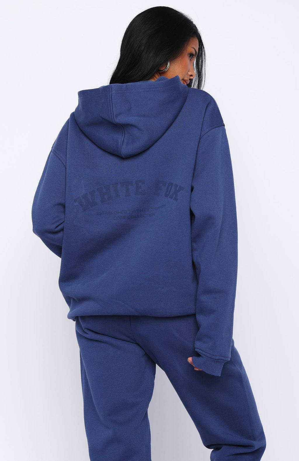 White Fox It's Your Chance Oversized Hoodie Navy