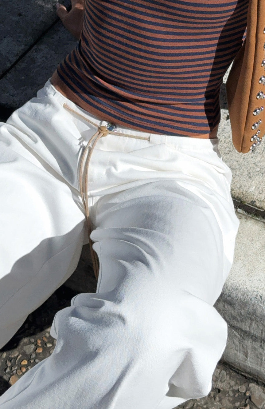 White Fox Never Really Over Pants White