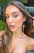 White Fox Benny Earrings Gold