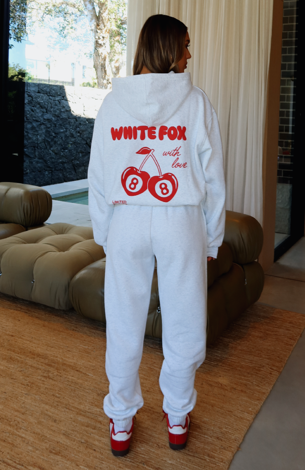 White Fox With Love In The Moment Sweatpants Grey Marle