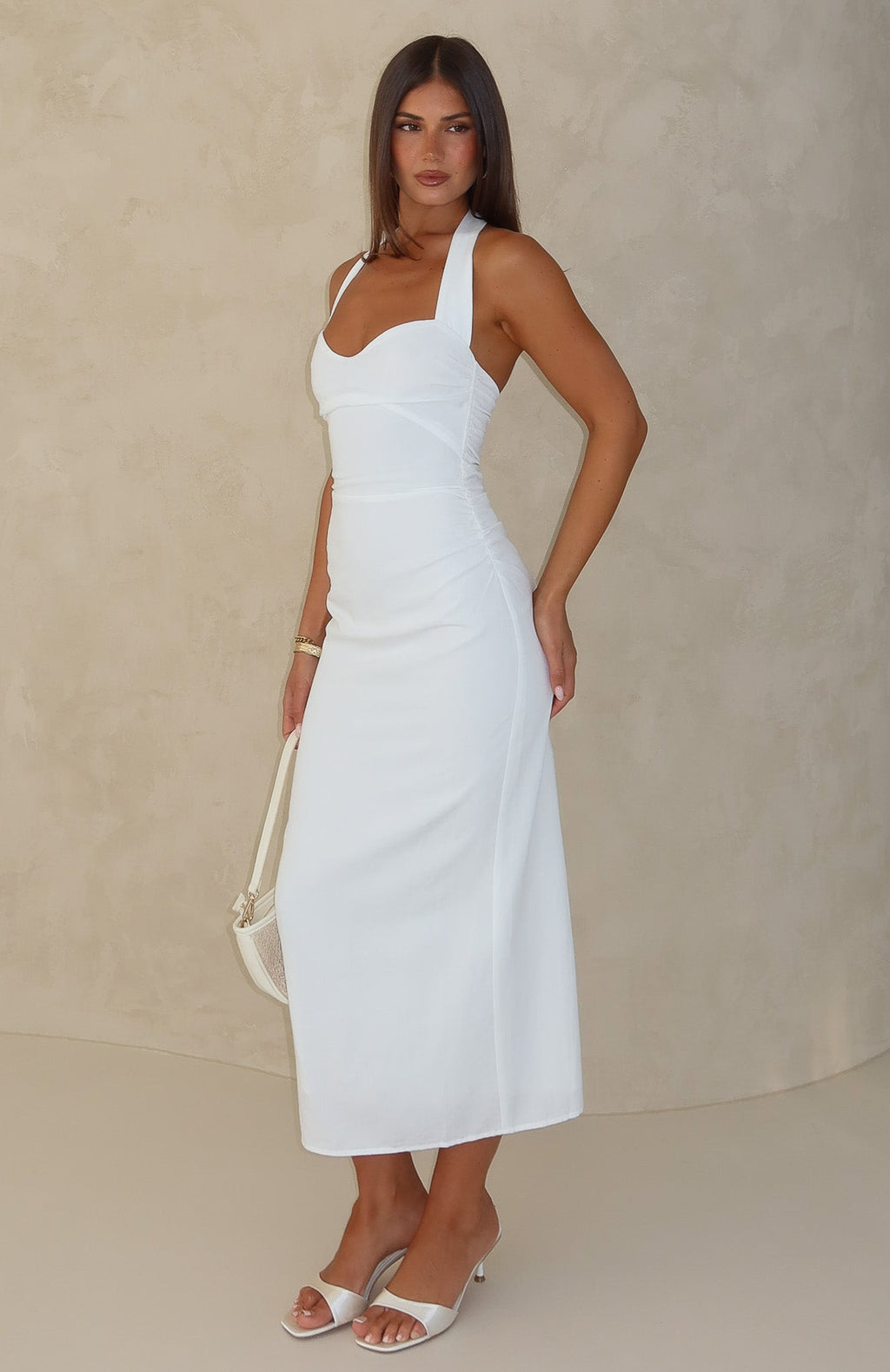 White Fox Sweet Glow Midi Dress White