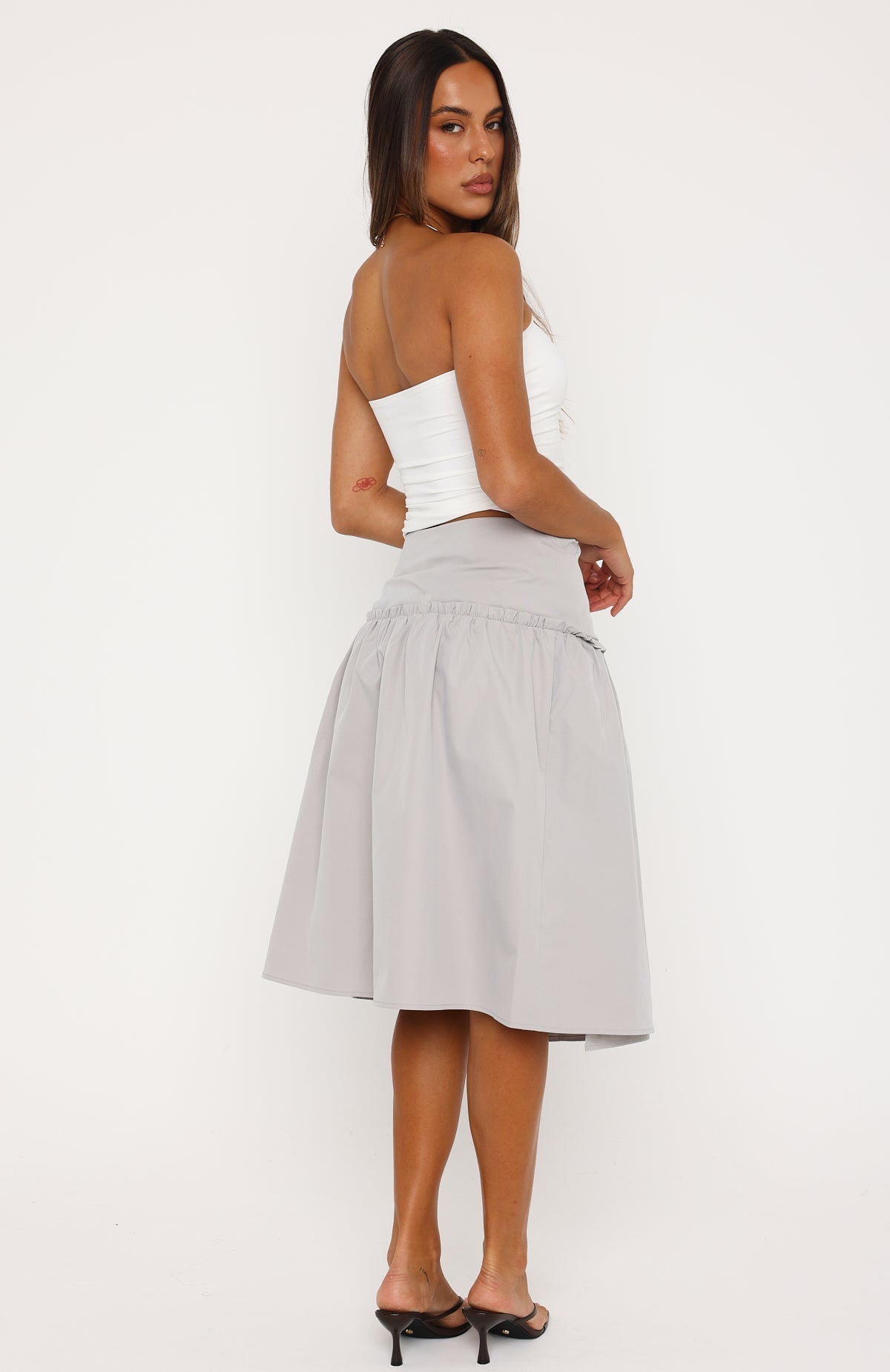 White Fox Sweet Chaos Midi Skirt Dove