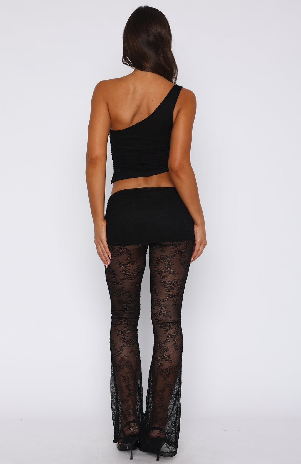 White Fox In Your Eyes Lace Pants Black