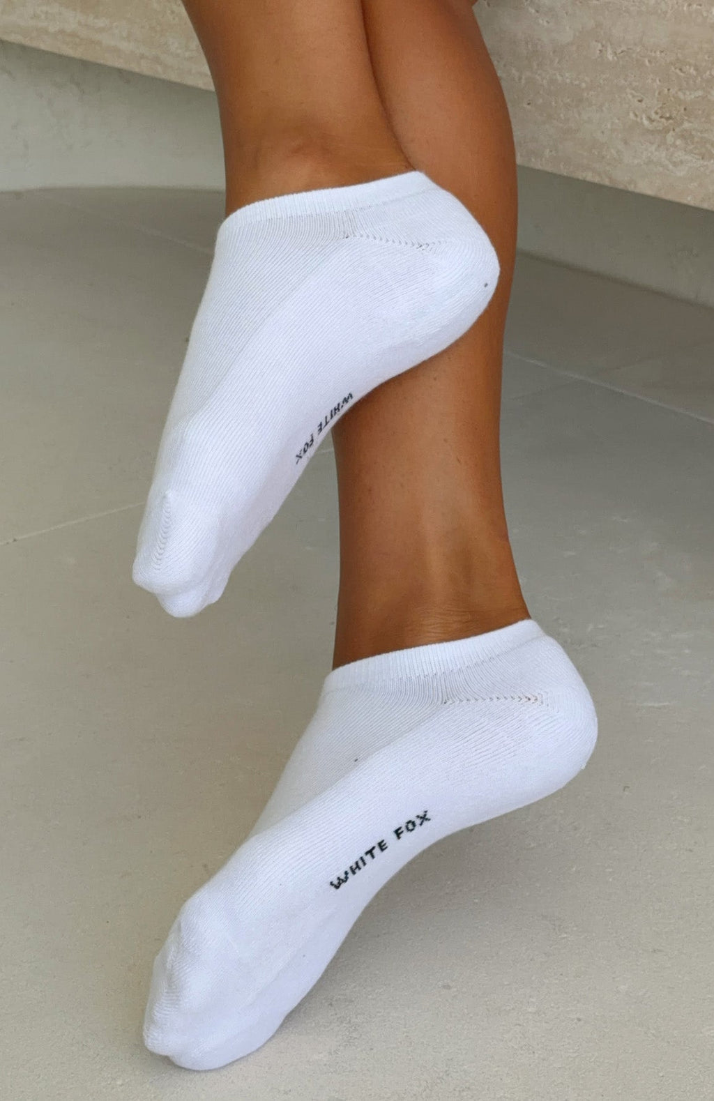 White Fox In Your Mind Socks 2 Pack Black/White