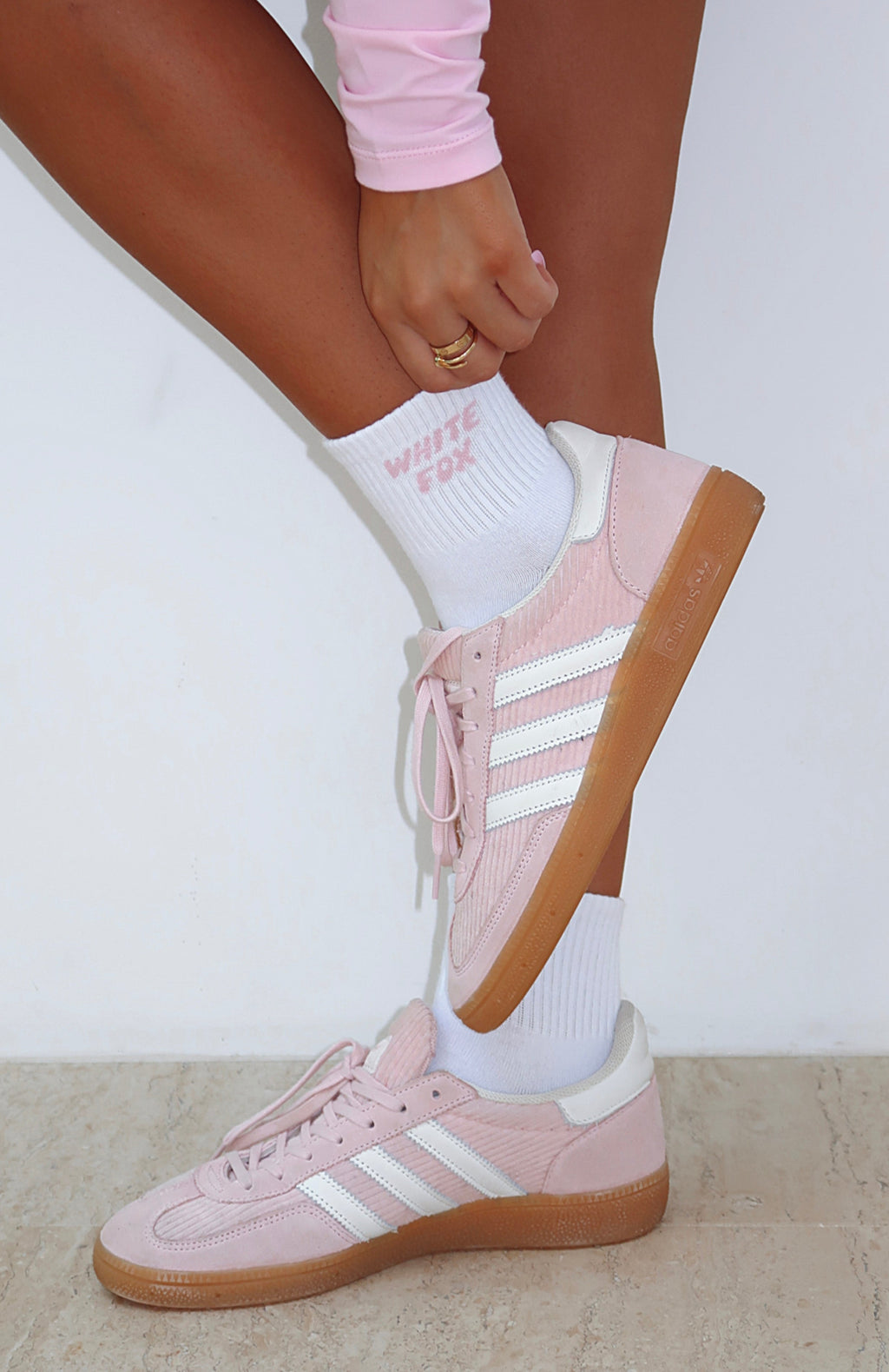 White Fox Offstage Socks White/Pink