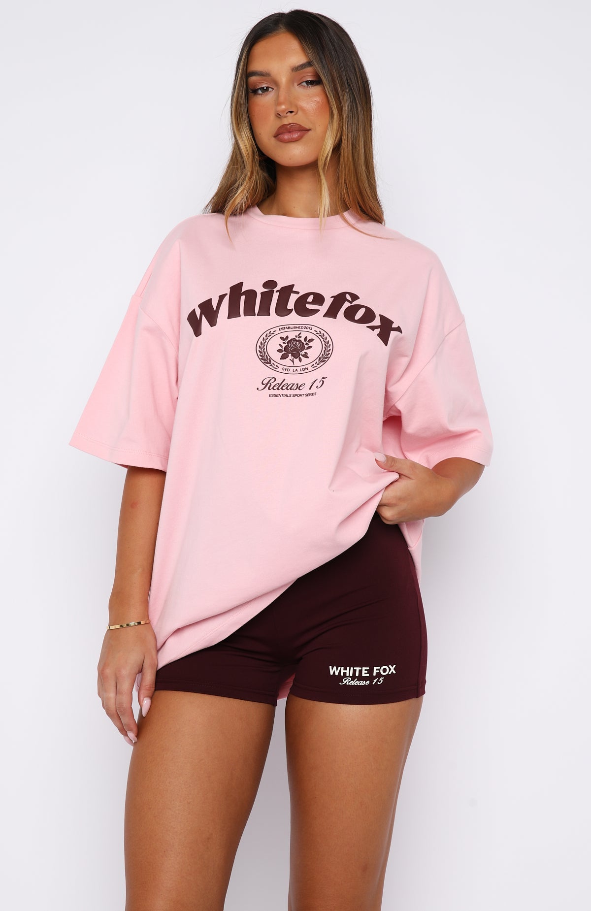 White Fox Release 15 Amari Oversized Tee Pink