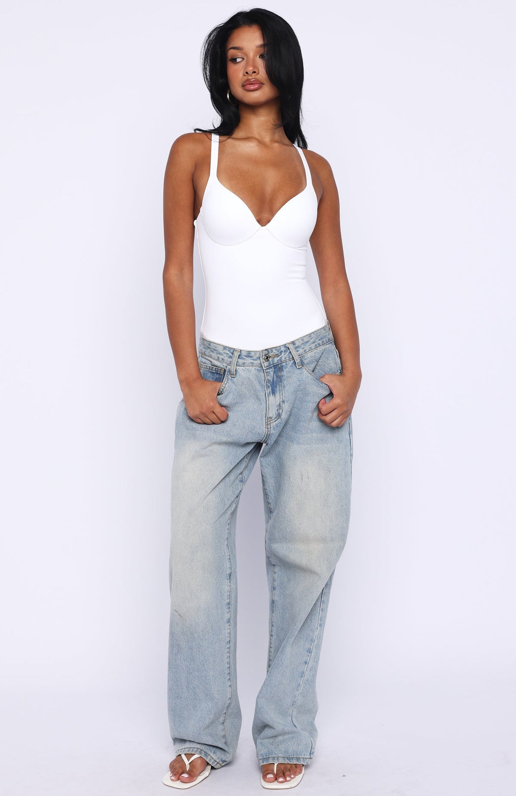 White Fox Feel Your Love Bodysuit White