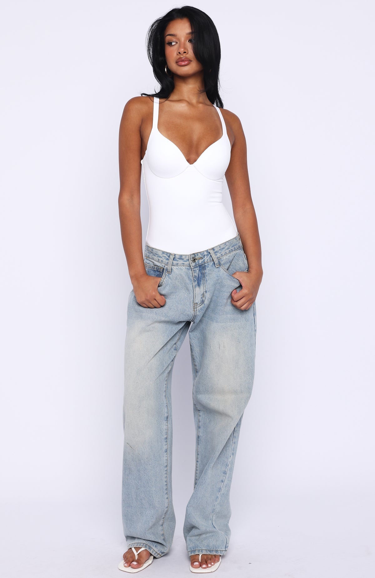 White Fox Feel Your Love Bodysuit White