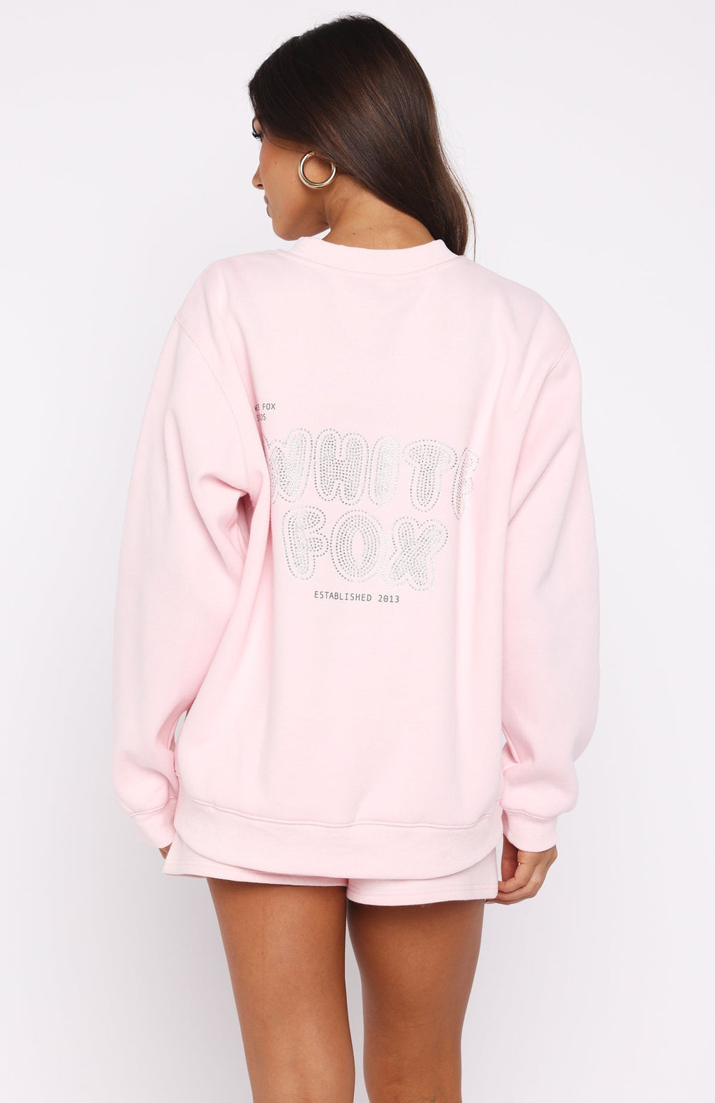White Fox Forever Is Ours Oversized Sweater Cupcake