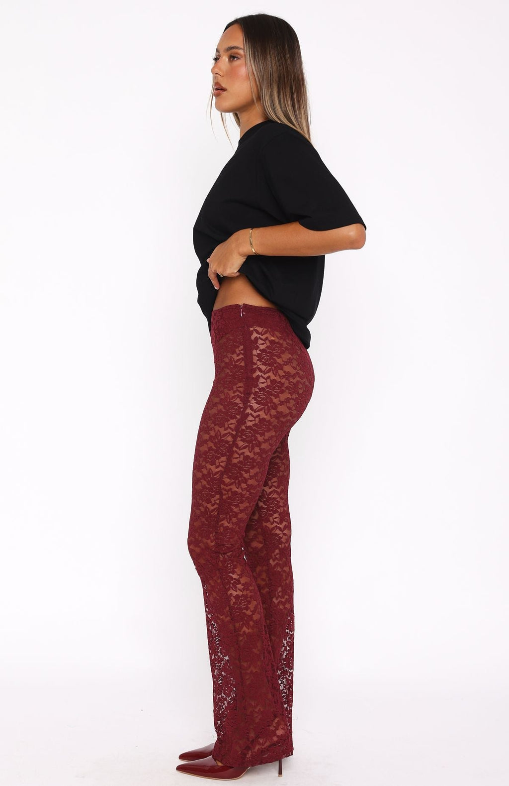 White Fox New Era Pants Wine