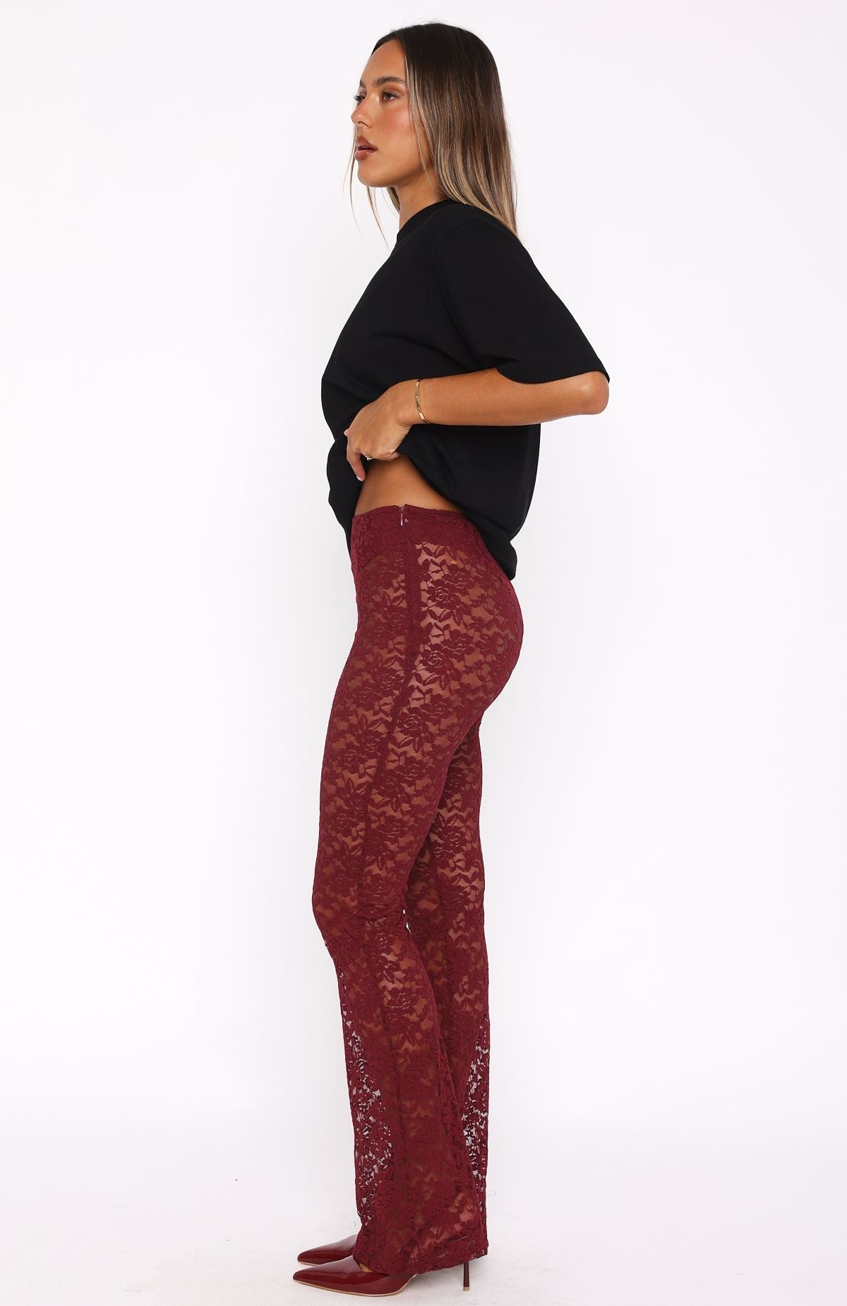 White Fox New Era Pants Wine