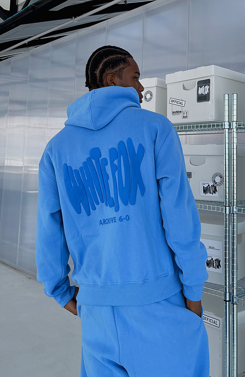 White Fox Archive 6.0 Oversized Hoodie Blueberry