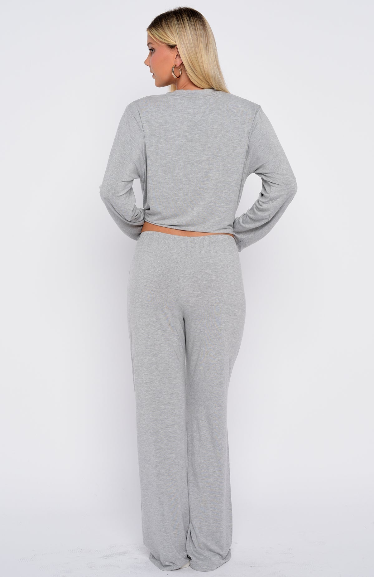 White Fox Slow Life Pyjama Pants Grey Marle