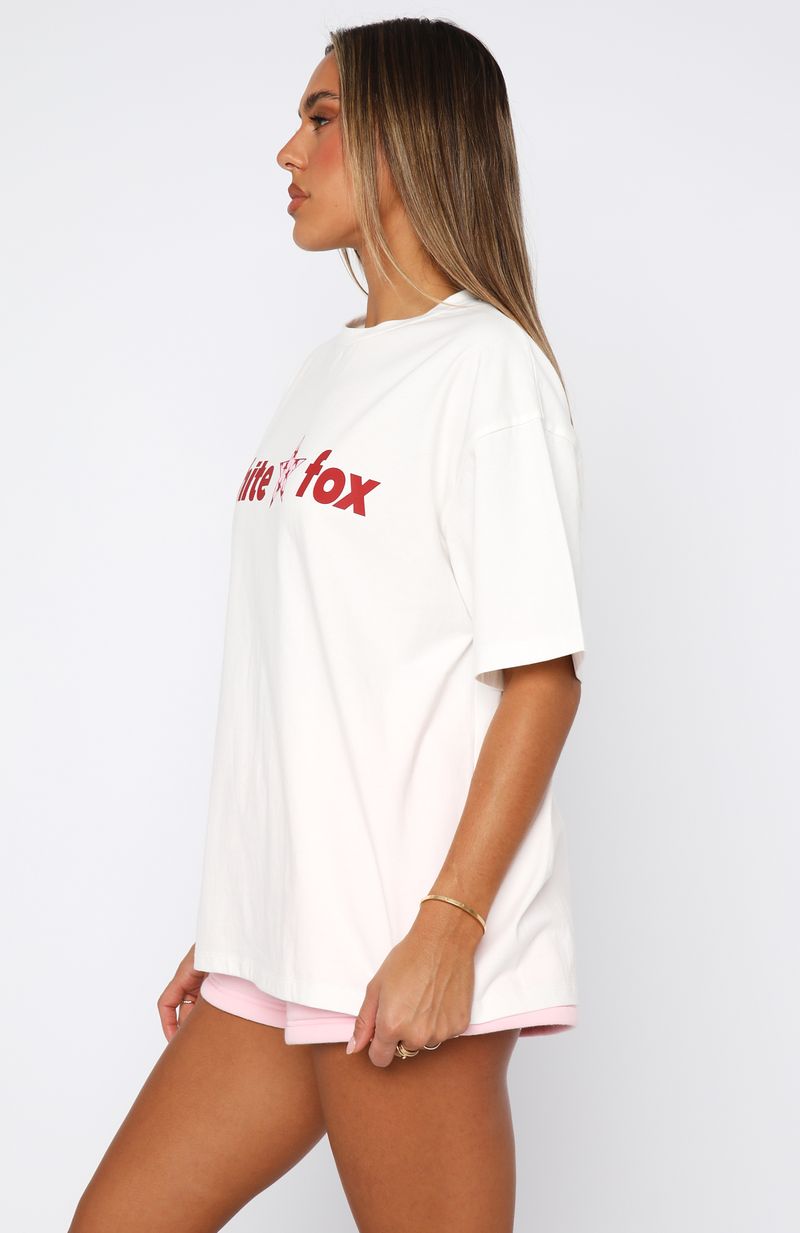 White Fox From The Archives Mila Oversized Tee White