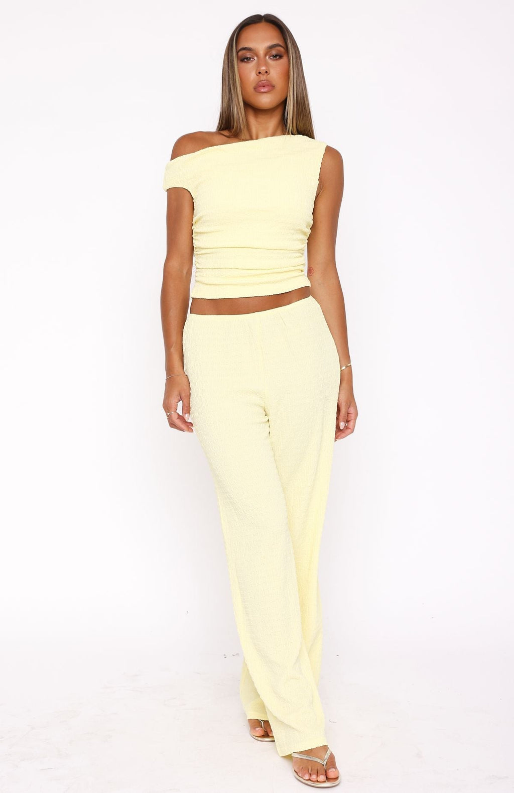 White Fox Turn Heads Fast Pants Lemon