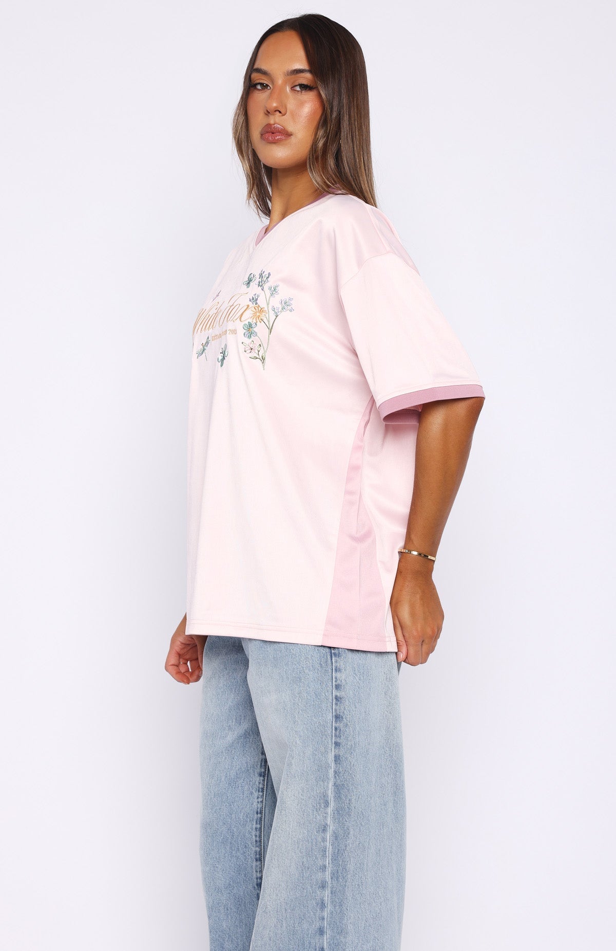 White Fox She's Out Of My League Oversized Jersey Pink