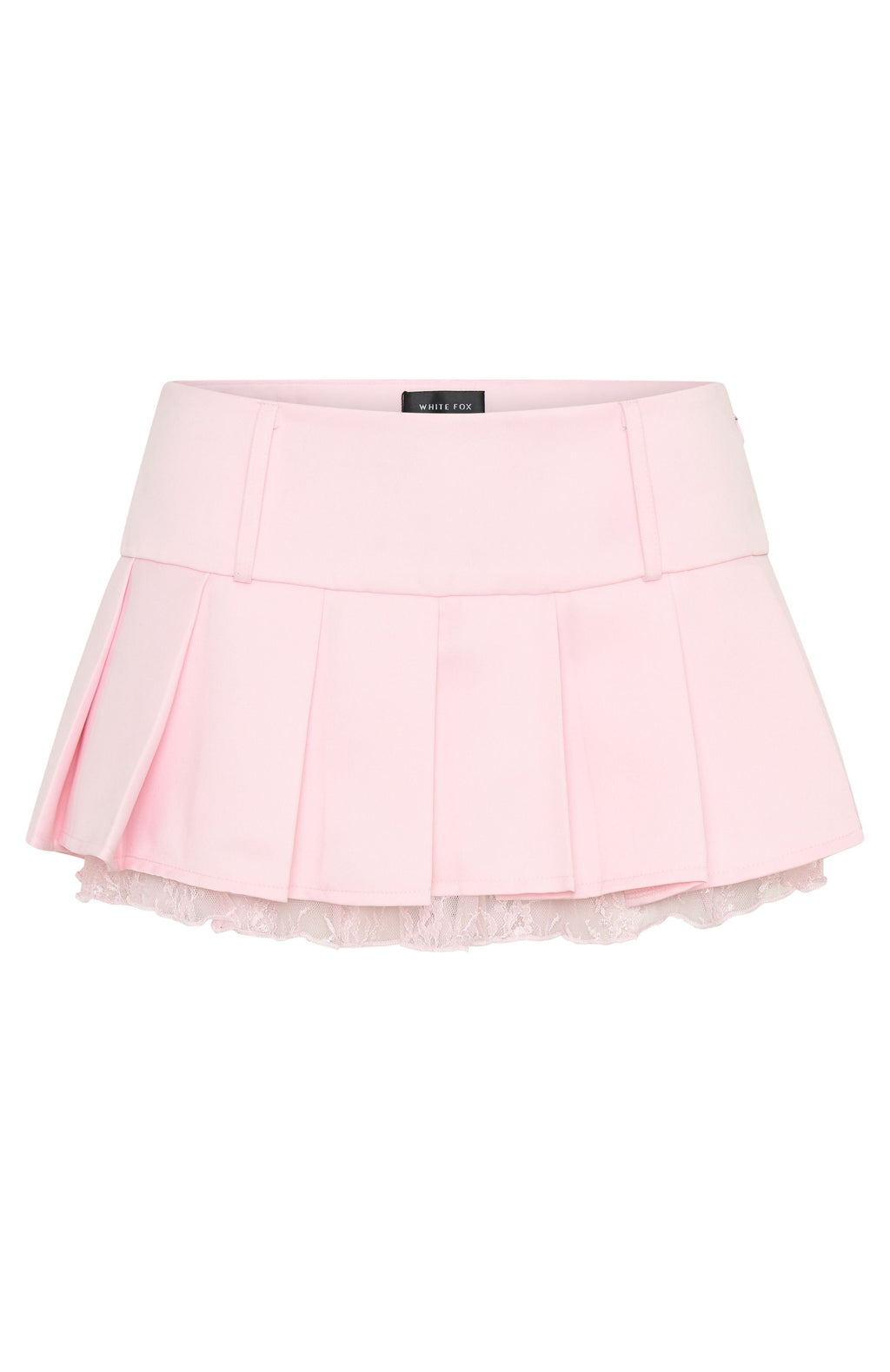 White Fox The Old Days Pleated Mini Skirt Pink